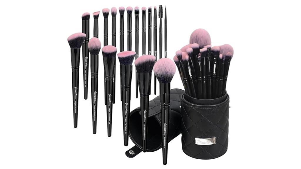 deluxe pink black brushes