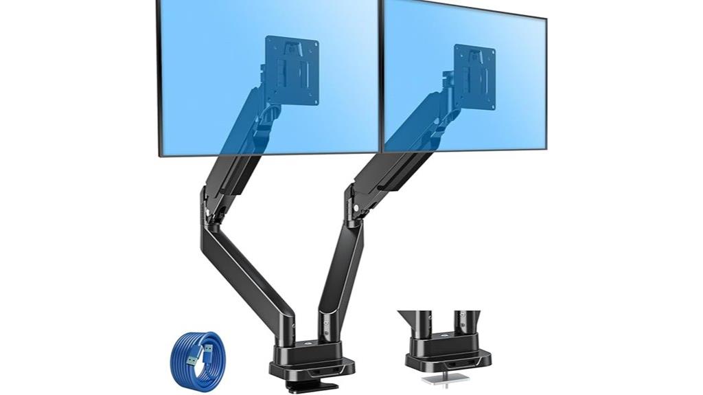 dual monitor mount 39 inch
