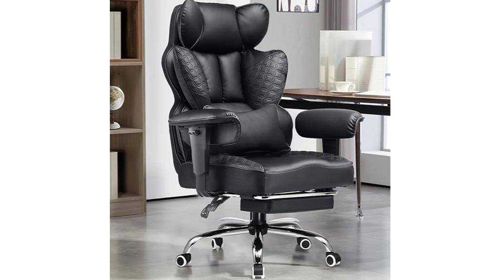 durable gaming chair with lumbar