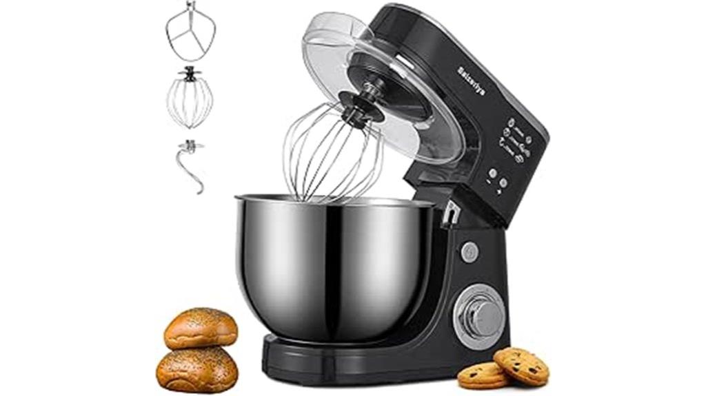 electric mixer with steel bowl
