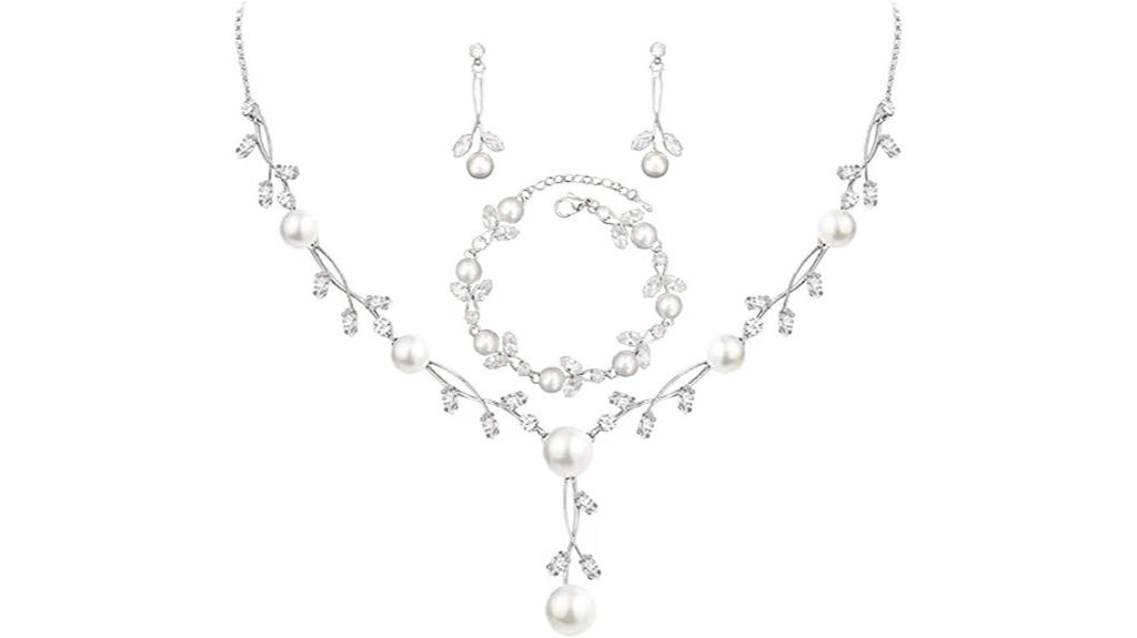 elegant pearl floral jewelry