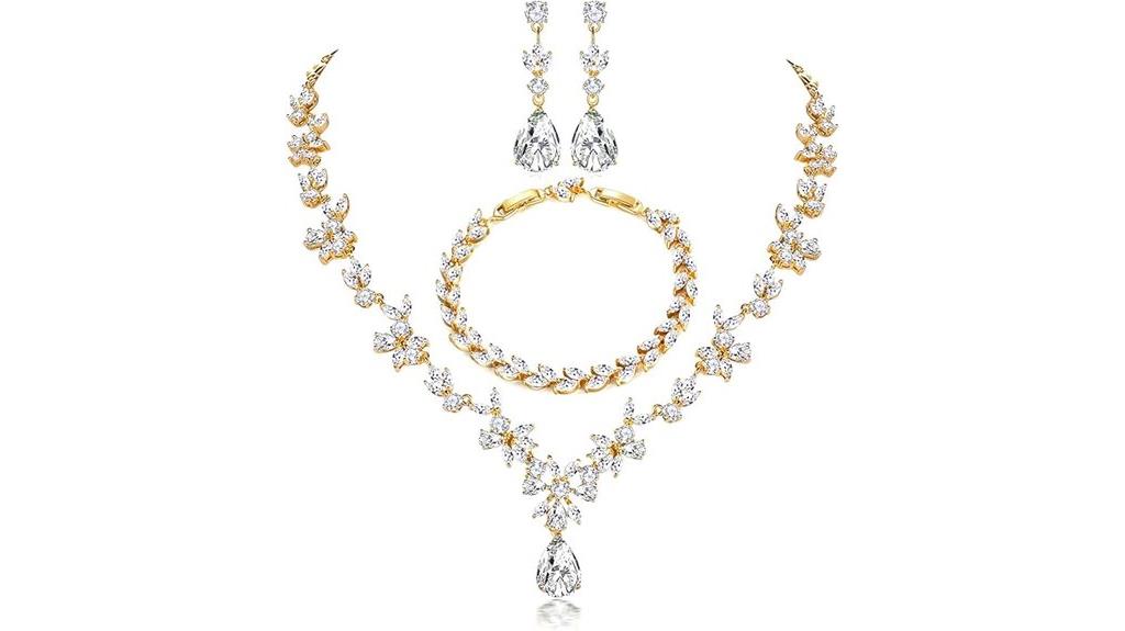 elegant white cubic zirconia