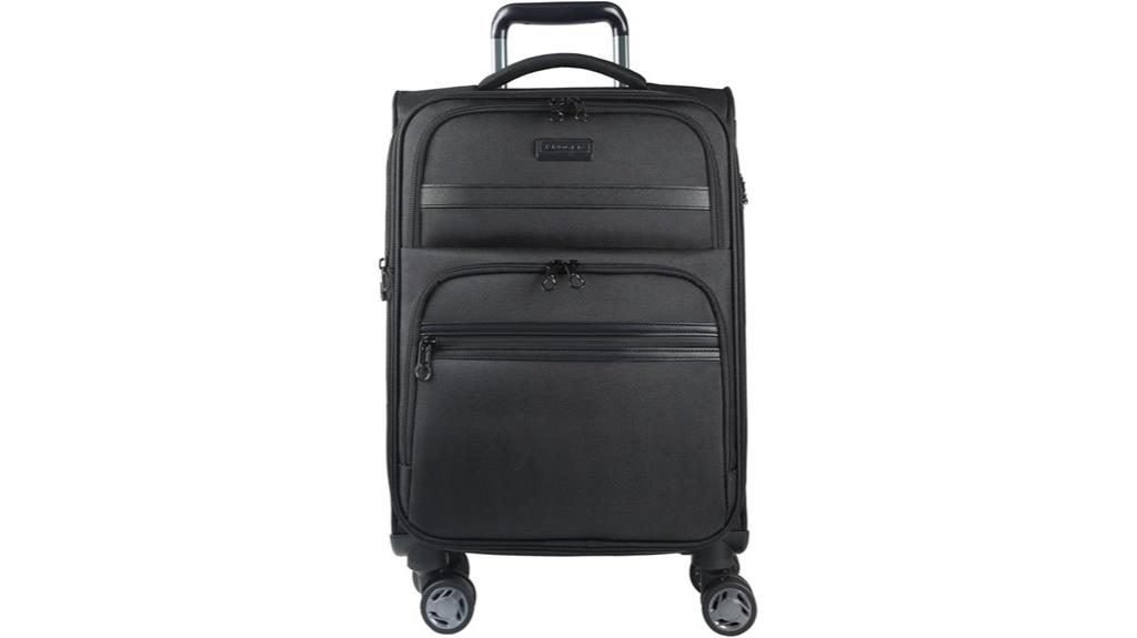 expandable spinner luggage with lock