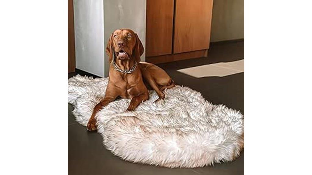 faux fur orthopedic bed