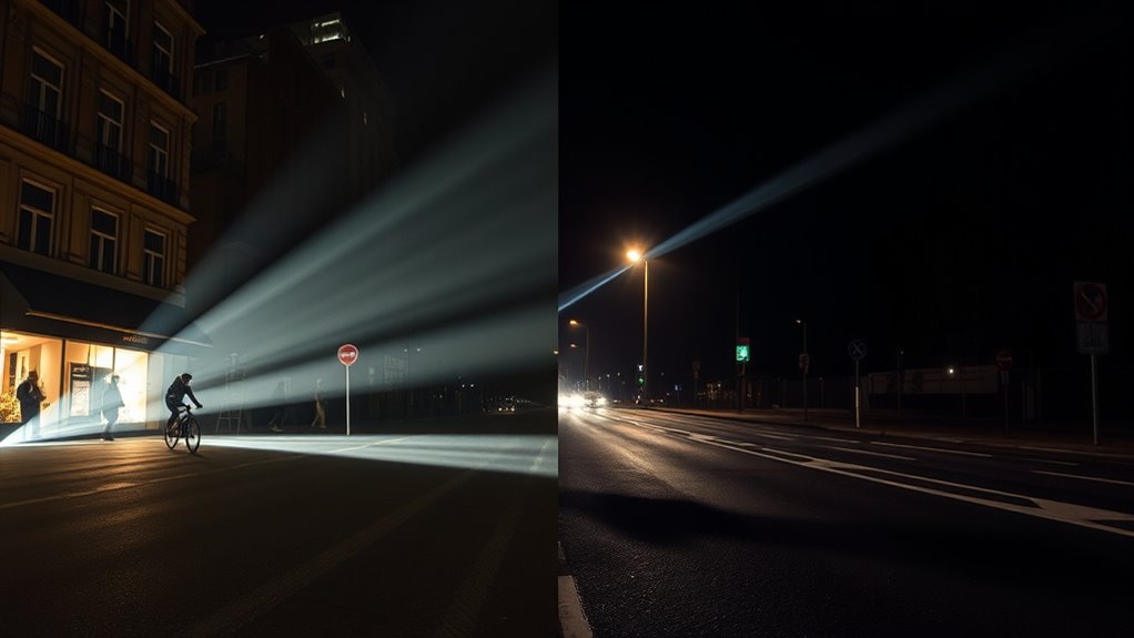 flood and spot beam patterns