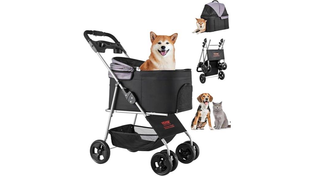 foldable pet carrier stroller