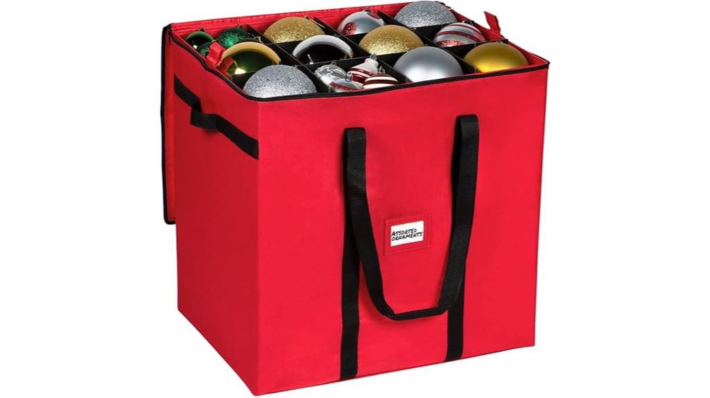 four tray ornament storage container