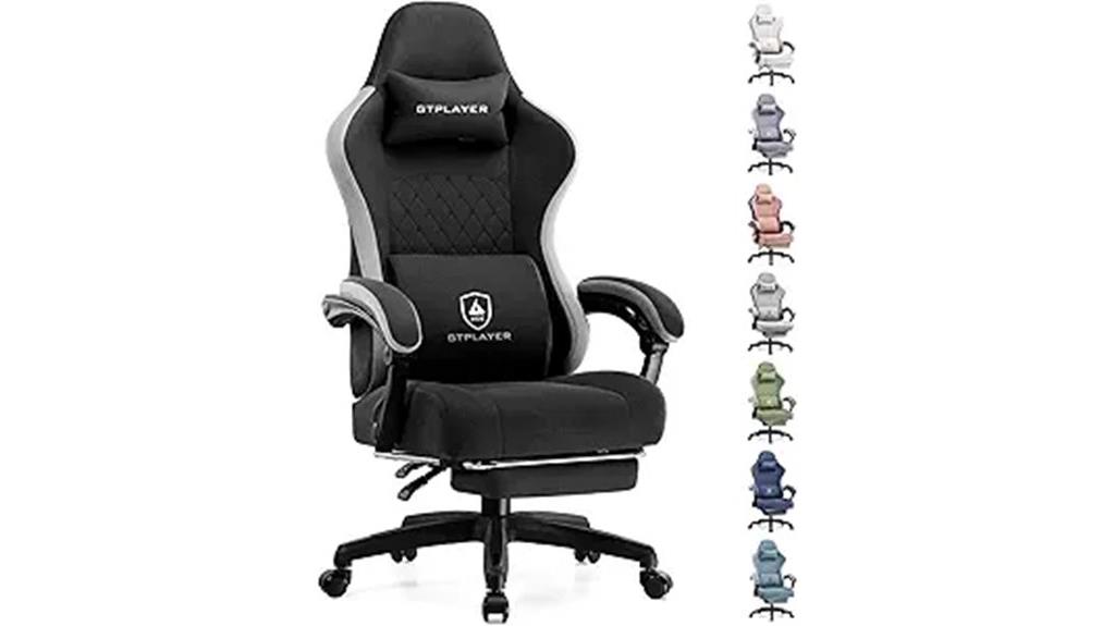 gaming chair with accessories