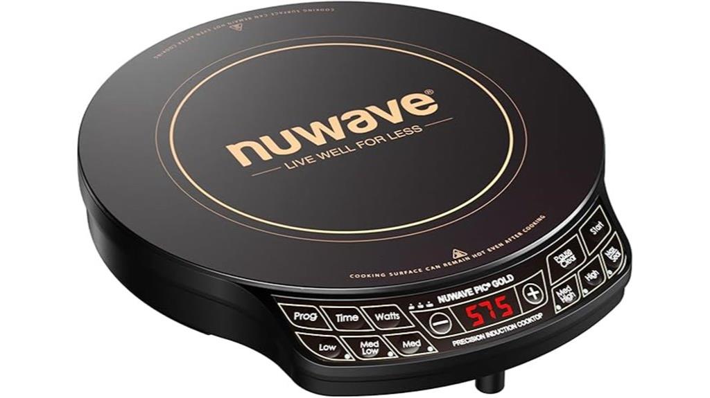 gold colored induction cooktop