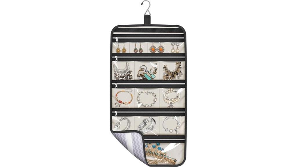 hanging jewelry organizer pockets