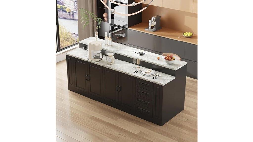 kitchen island with power