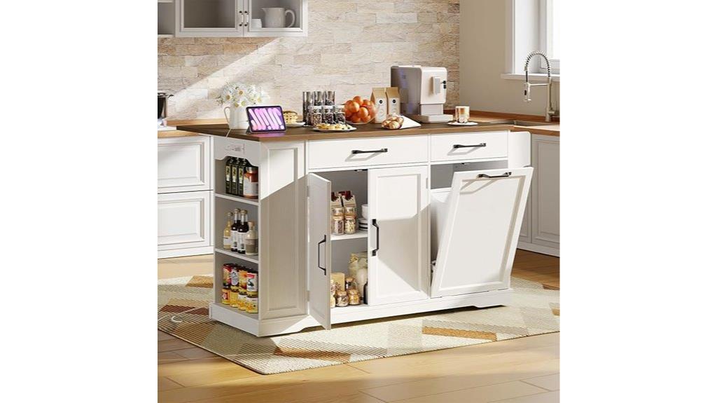 kitchen island with power