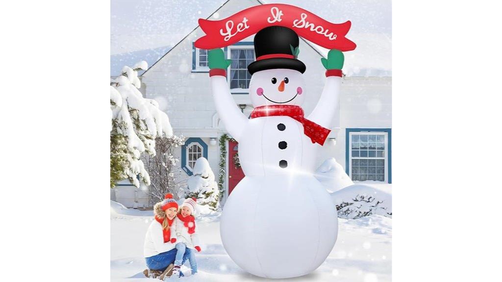 large inflatable snowman decor