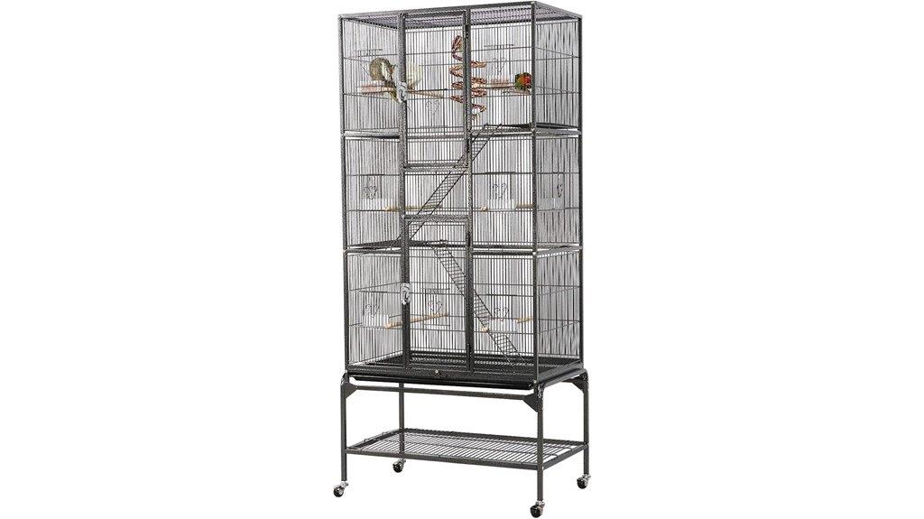 large metal bird cage