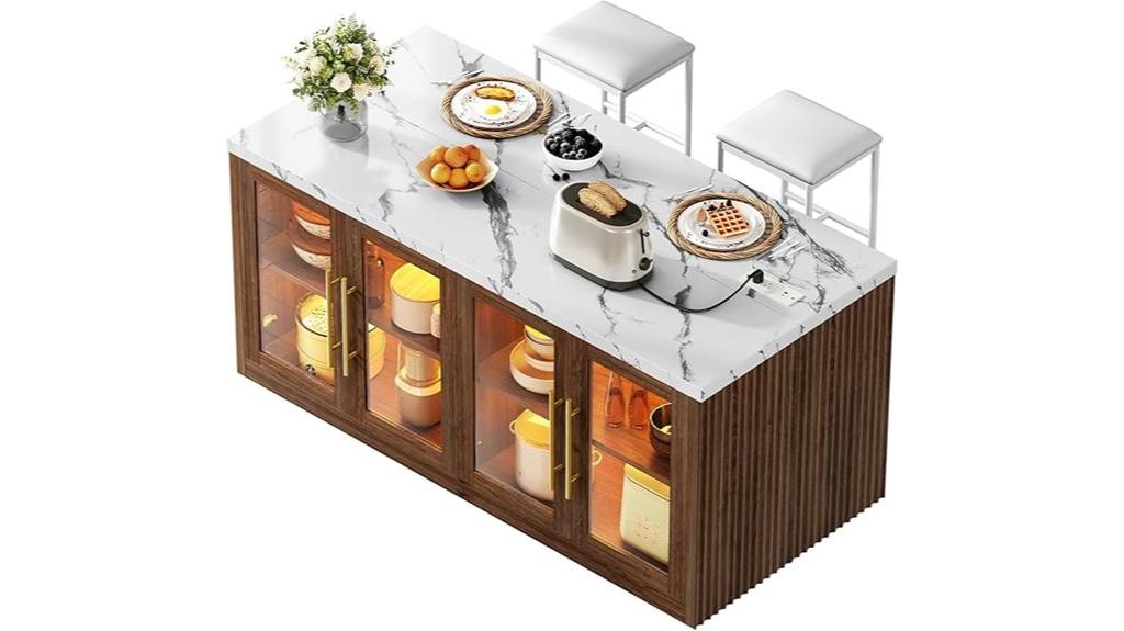 large storage kitchen island