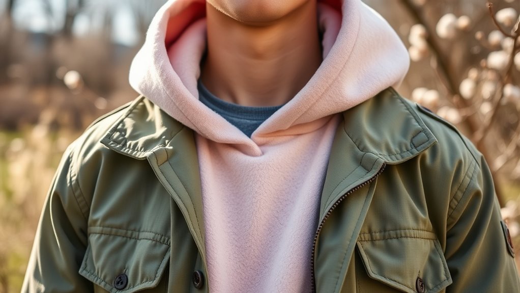 layered transitional seasonal clothing