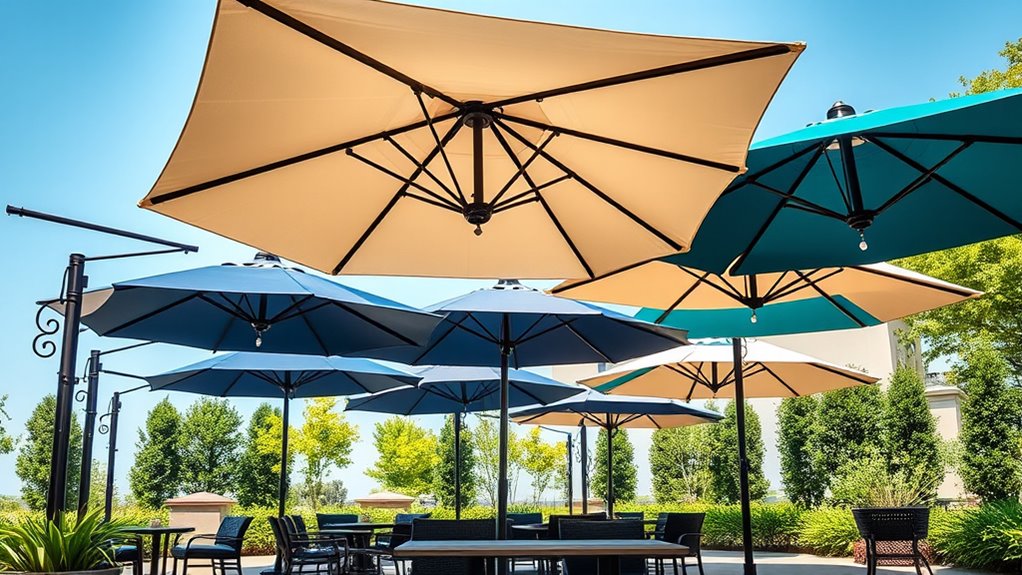luxury durable patio umbrellas