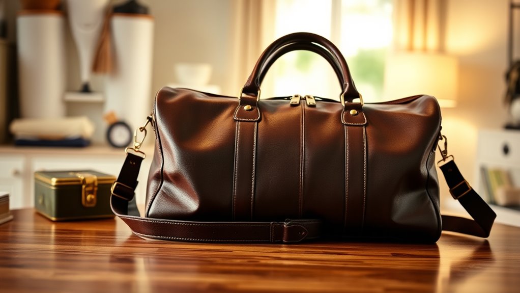 luxury leather travel bags