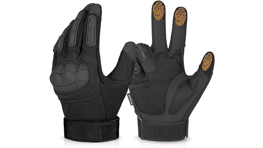 men s black combat gloves
