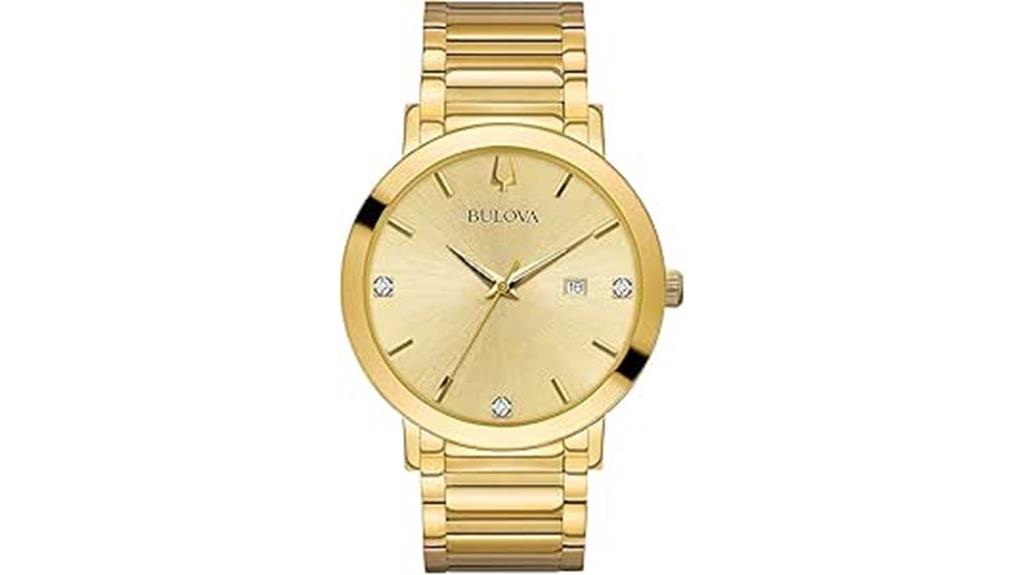 men s diamond crystal watch