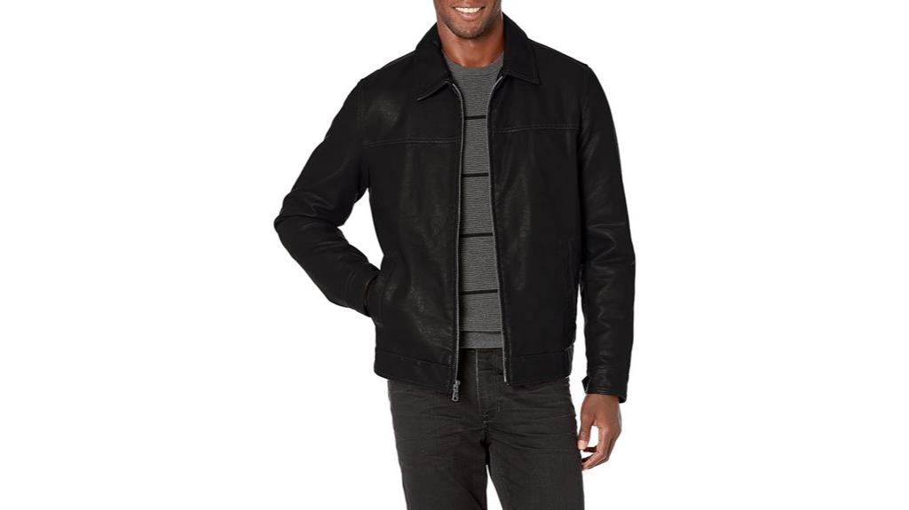 men s faux leather jacket