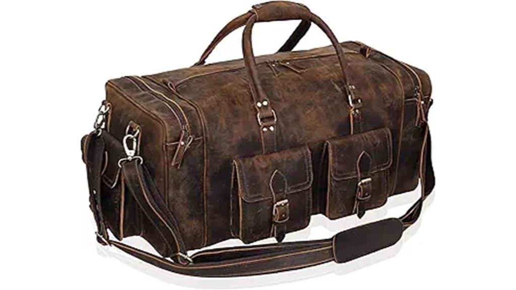 men s leather travel bag