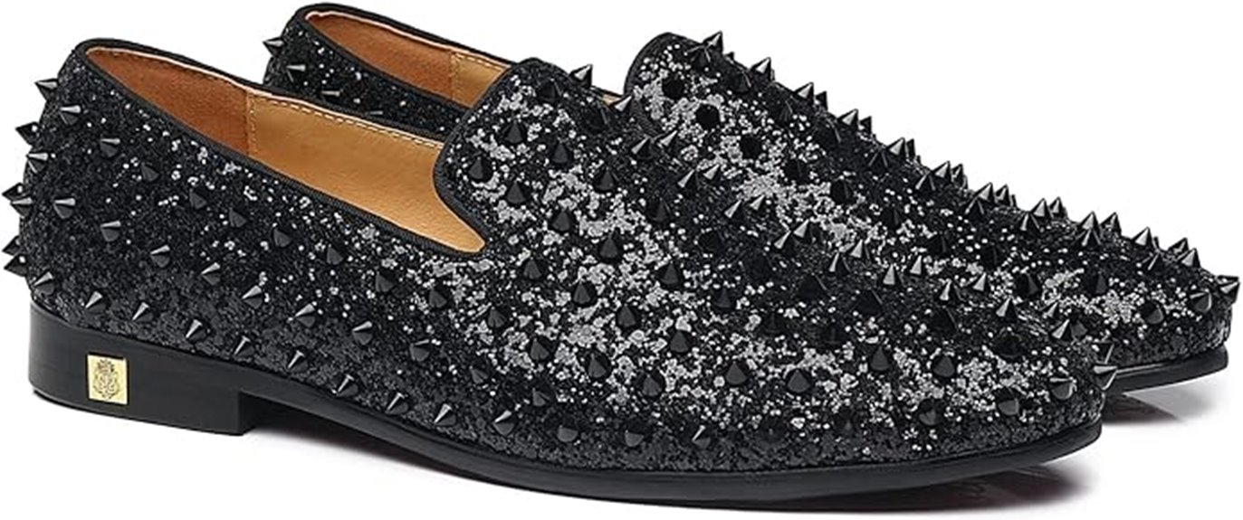 mens spiked dress shoes