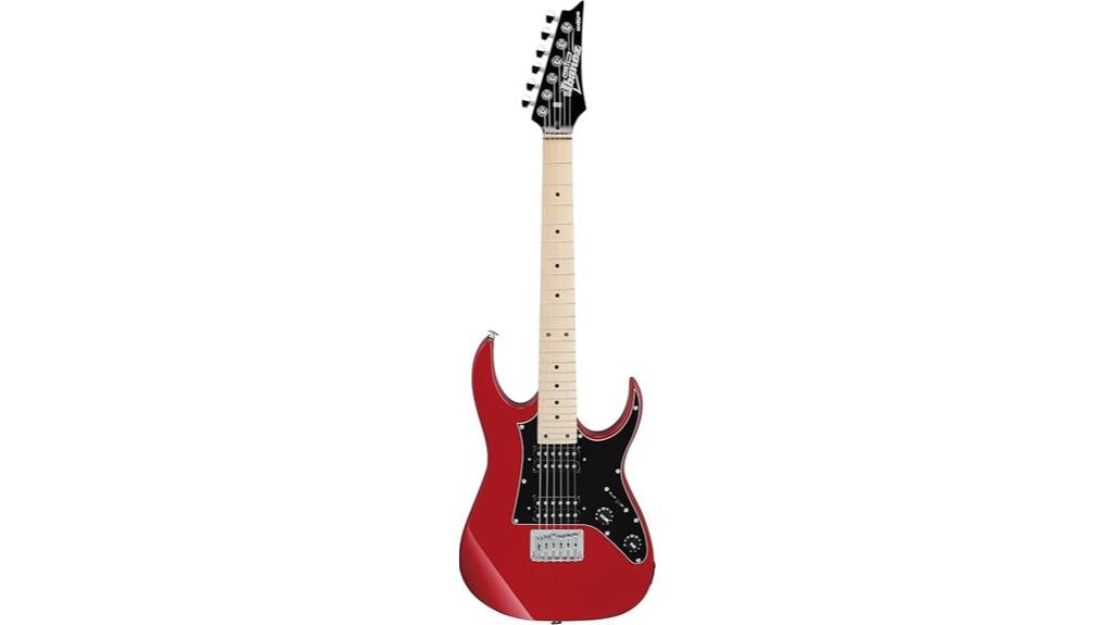 miniature guitar with six strings
