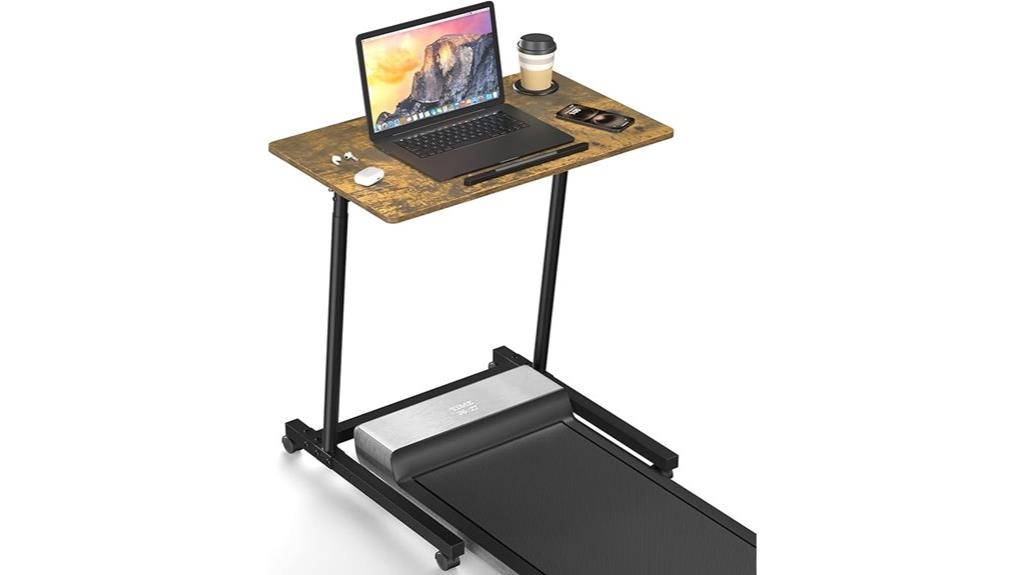 mobile adjustable treadmill desk
