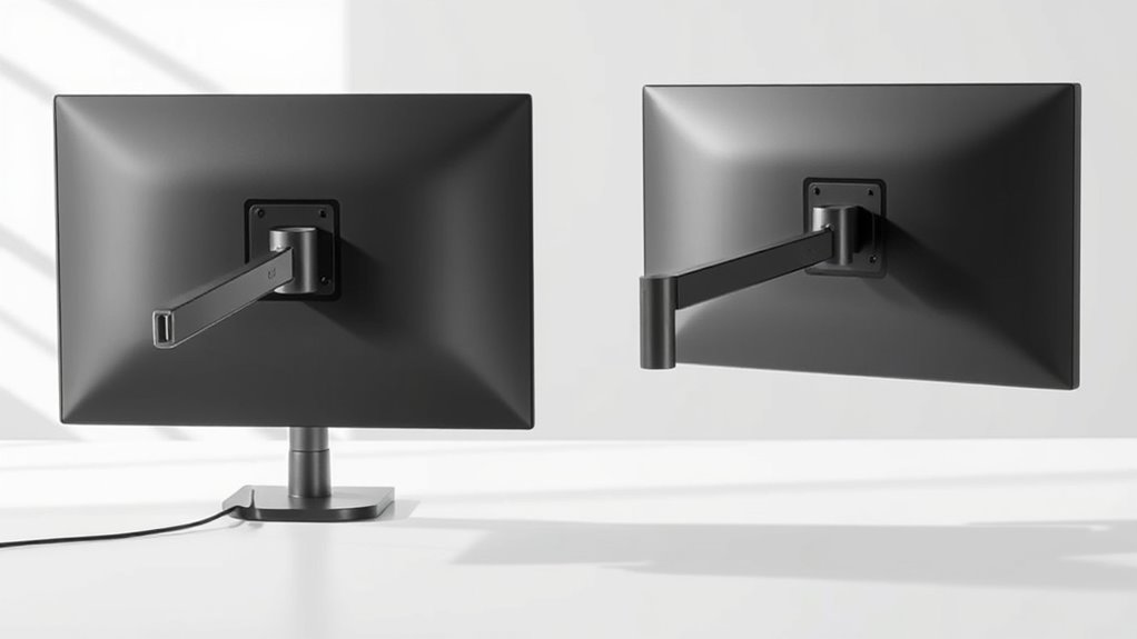 monitor arm compatibility and adjustability