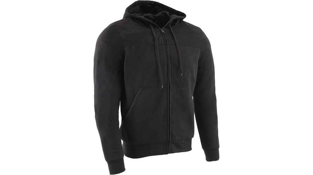 motorcycle leather hoodie