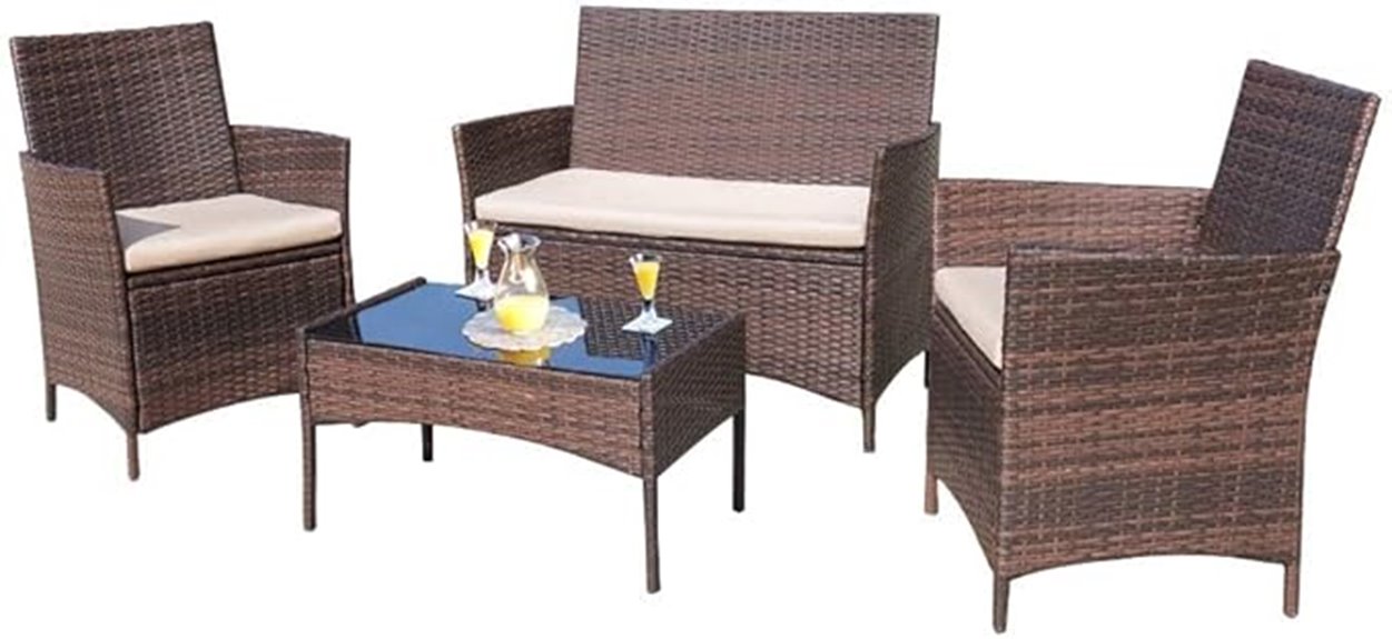 outdoor rattan furniture set