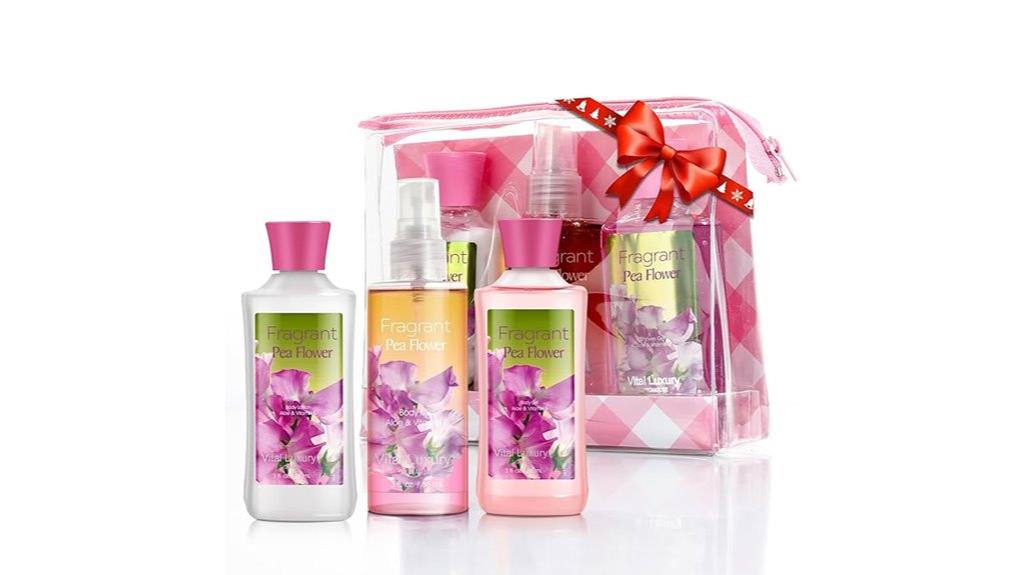 pea flower travel set