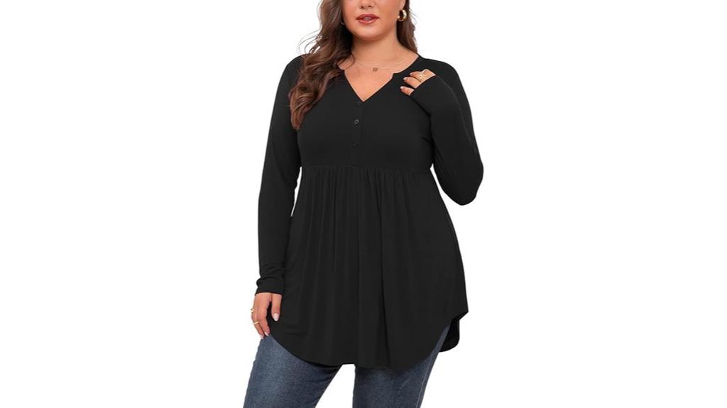 plus size henley tops