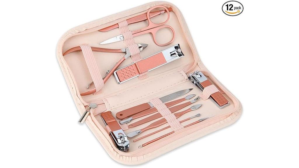 portable 12 in 1 manicure set