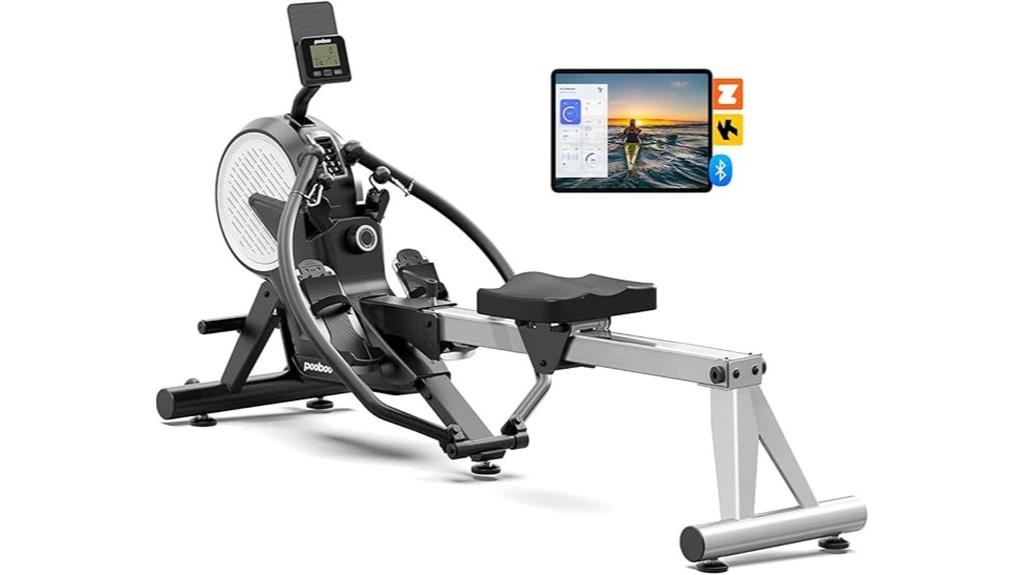 portable dual resistance rowing