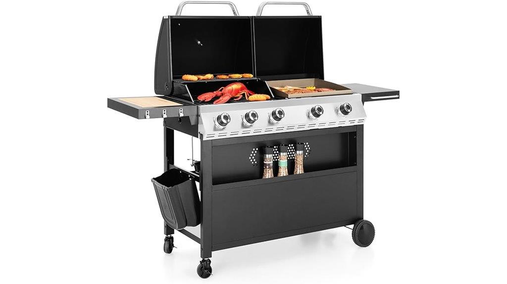 propane griddle grill combo