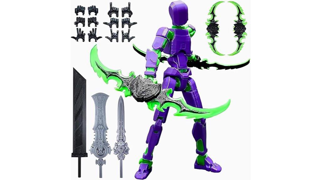 purple green 3d figure