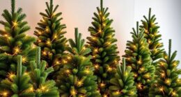 realistic pre lit christmas trees
