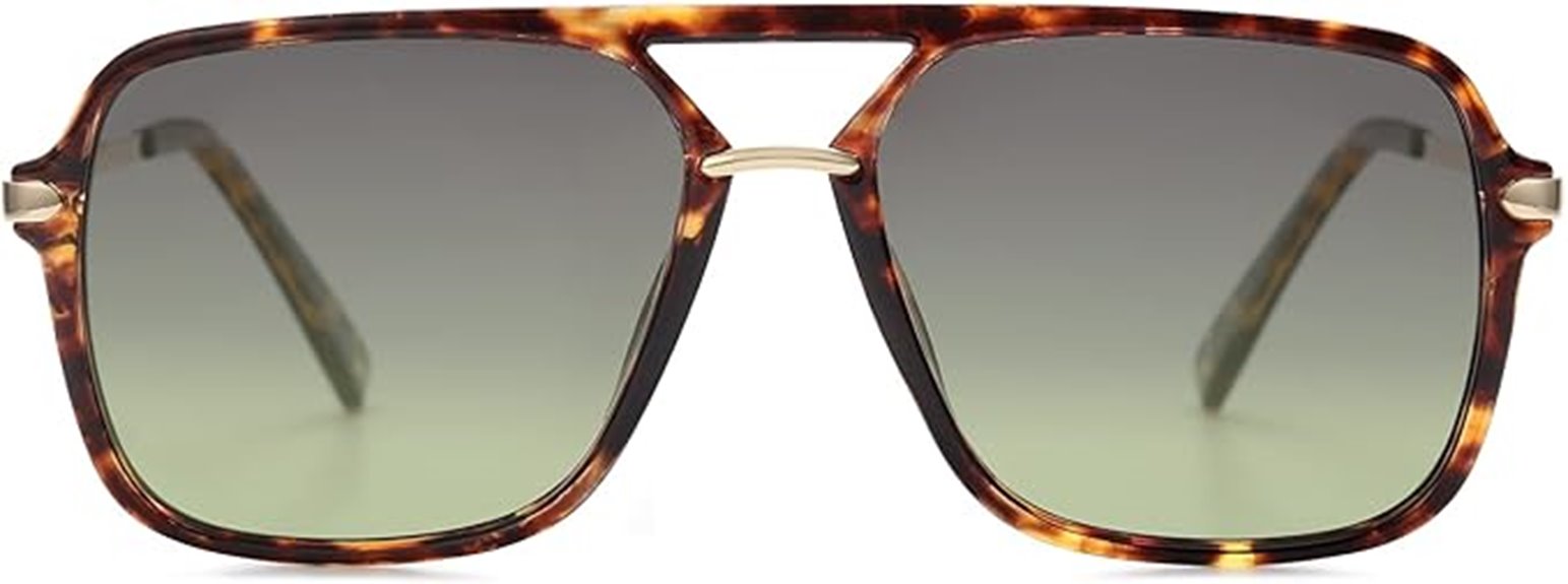 retro square polarized sunglasses