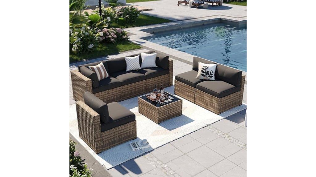 seven piece patio furniture