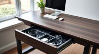 sit stand desks with cable storage