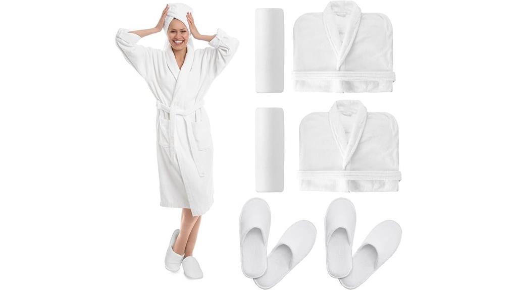 six piece terry robe set
