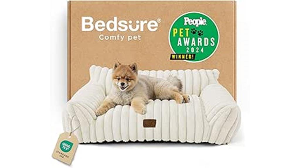 soft corduroy pet bed