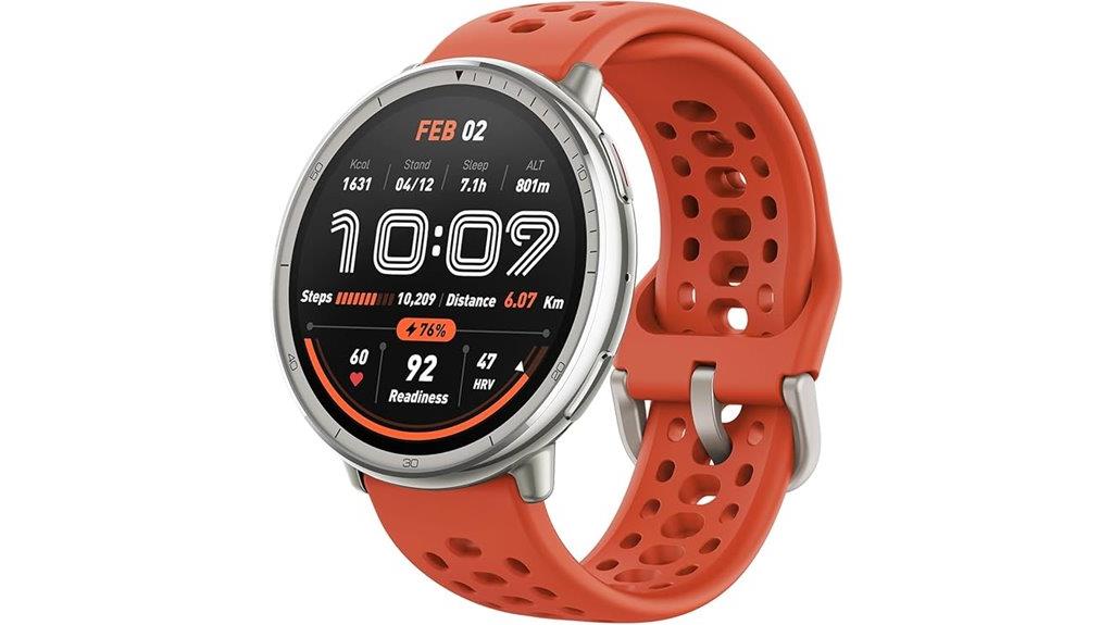 sporty smartwatch with fitness tracking