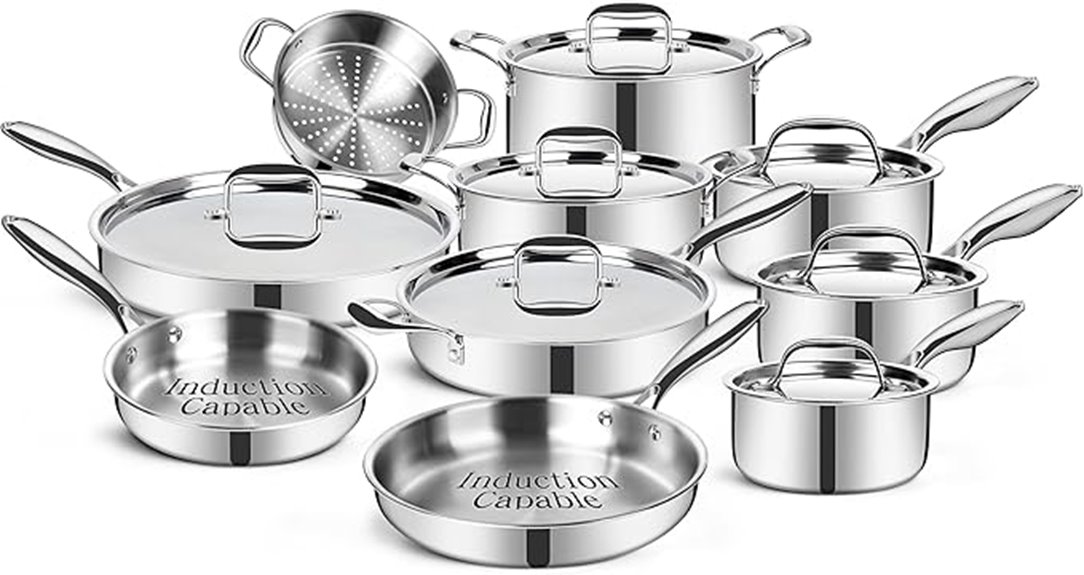 stainless steel cookware set