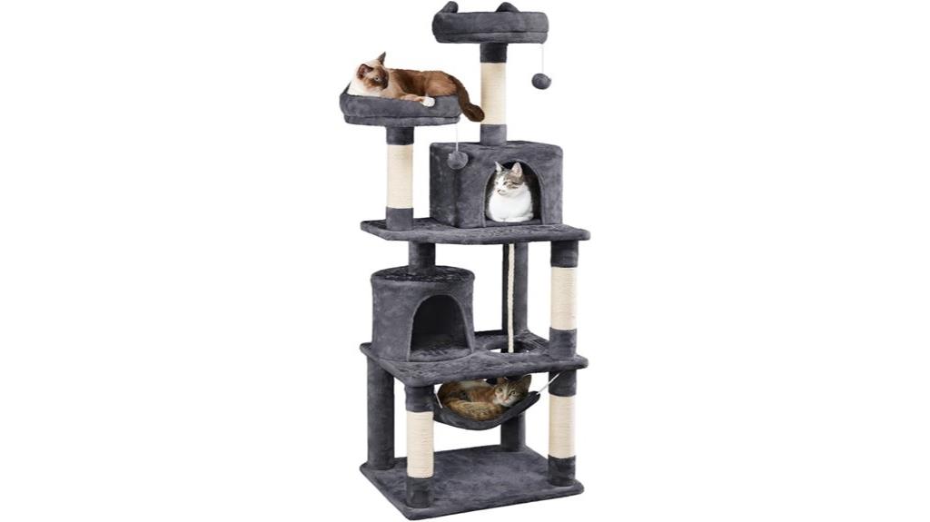 tall cat tree with hammock