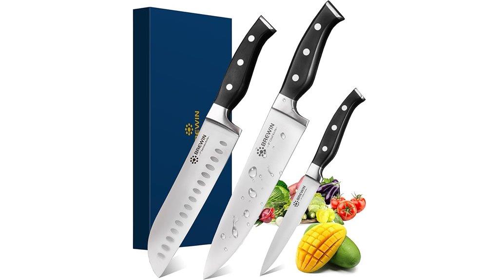 three piece chef knife set