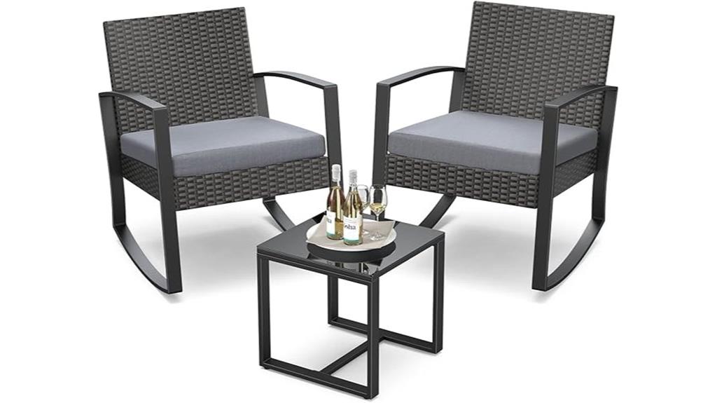 three piece patio set
