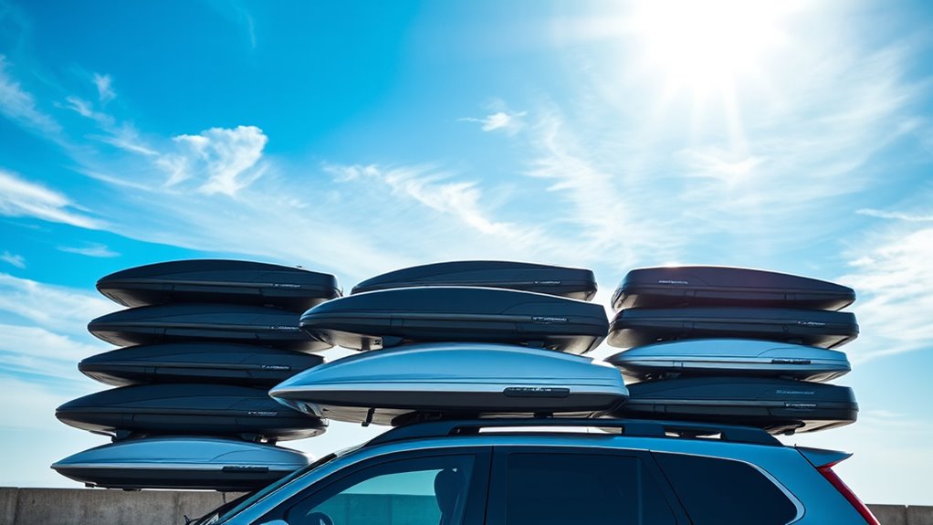 top high end roof cargo boxes